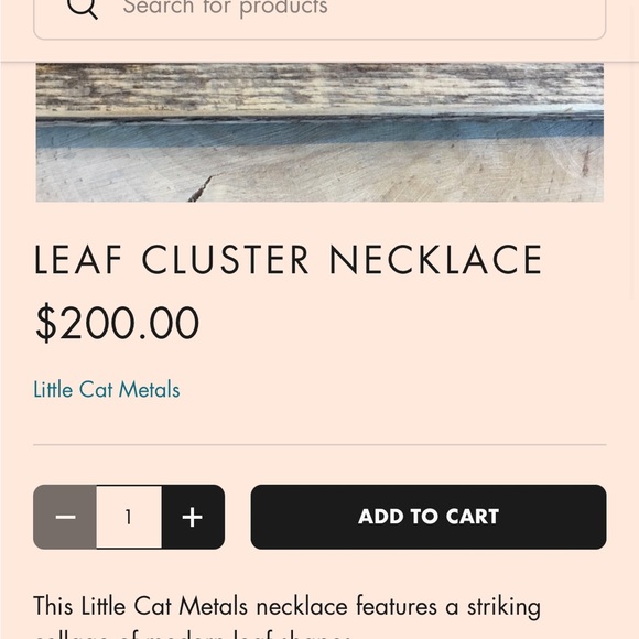 Little Cat Metals LEAF CLUSTER NECKLACE - Picture 6 of 6